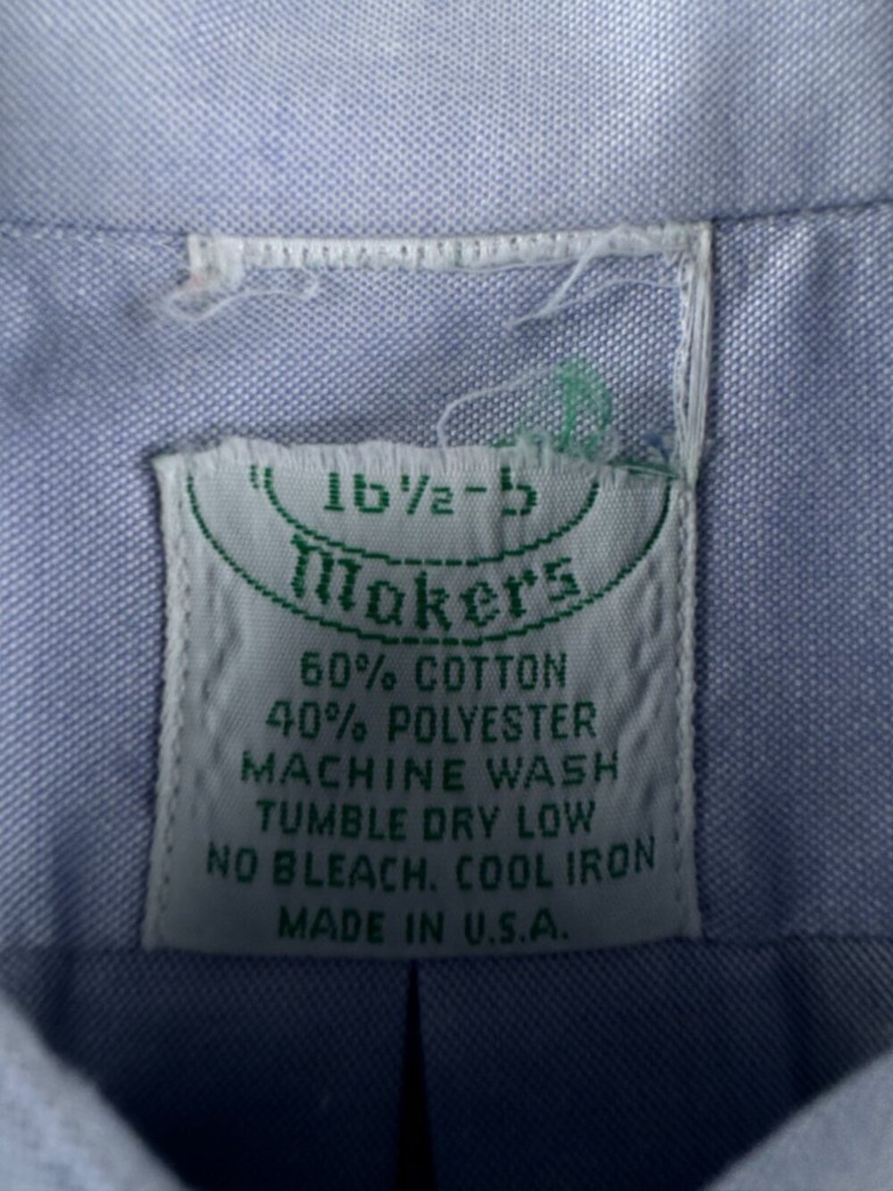 VTG Brooks Brothers Adult Button Up Shirt Long Sleeve 16.5 35 Cotton Polyester